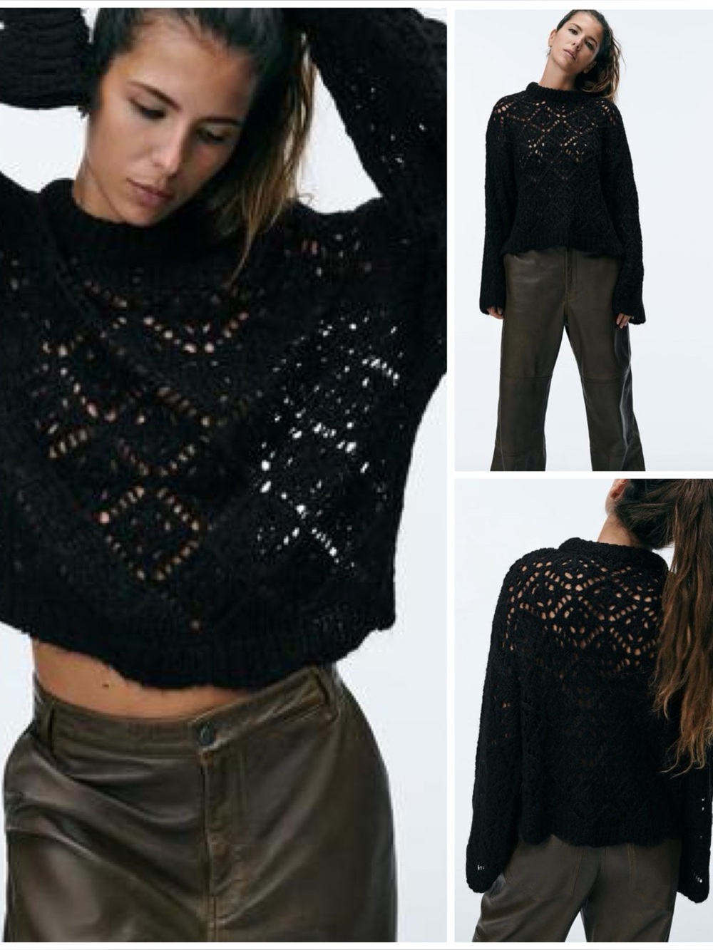 ZARA ~ Open knit sweater